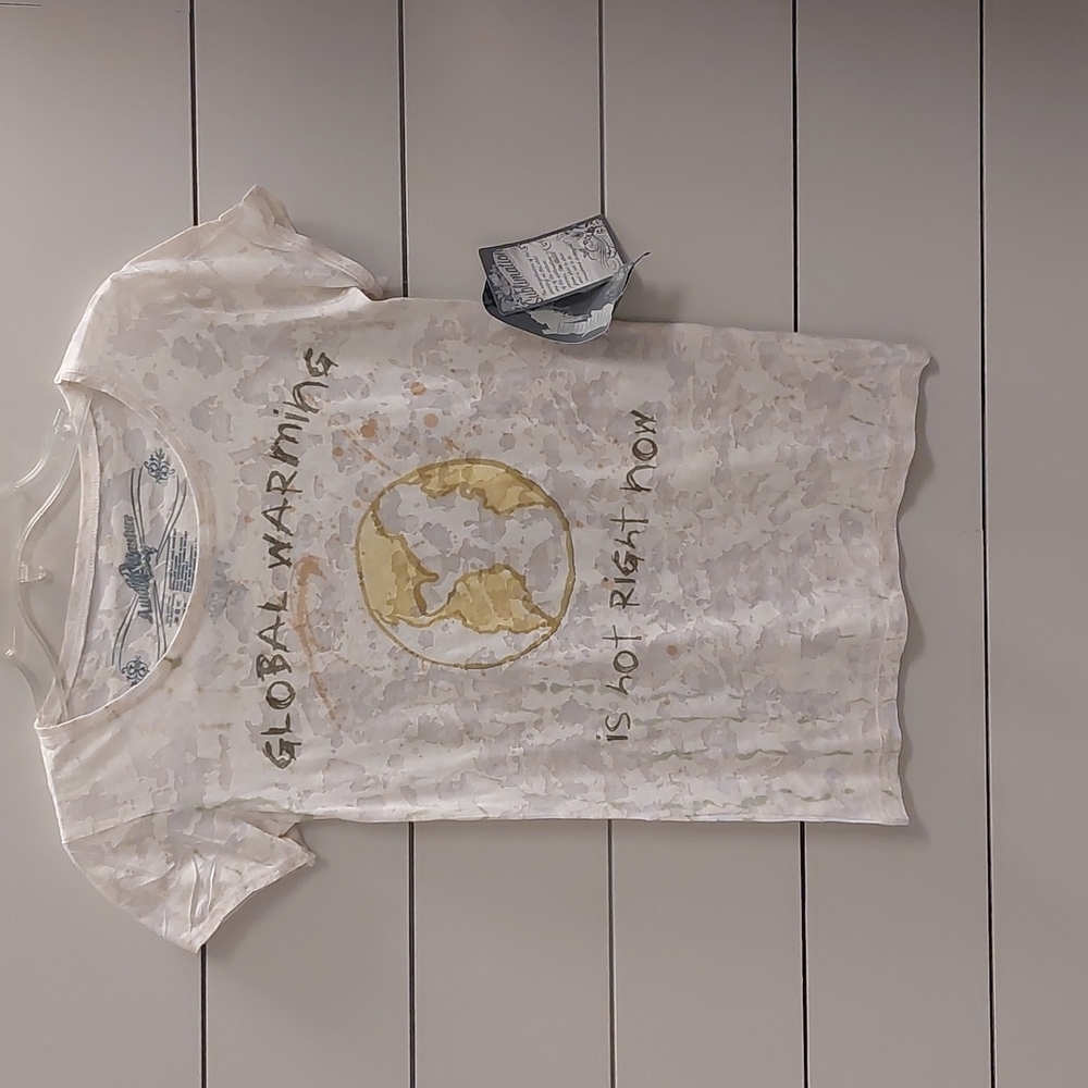 Awake Couture sublimation global warming graphic tee Sz S